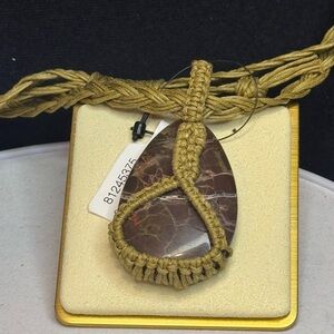 FREE People Adjustable Necklace With Statement Stone